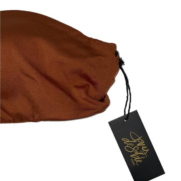 Women Joues de Sable Taylor bikini bathing swim suit top strapless‎ brown L NWT - Picture 5 of 7